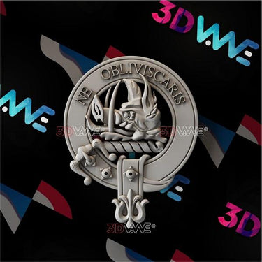 SCOTTISH CAMPBELL CLAN CREST 3d stl 3DWave.us